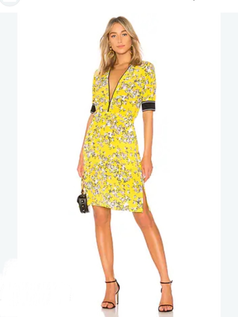 Rag & Bone Cecile Dress in Yellow Garden Floral Medium